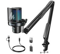 Micrófono Maono DM40 Pro-S USB inalámbrico cardioide con RGB y brazo