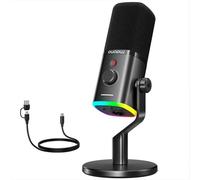 Micrófono Maono PD100X USB/XLR cardioide con iluminación RGB personalizable