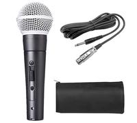 Micrófono - Micrófono dinámico con Cable, para Canto en | Aleta Profesional de Vuelta a Voces Masculinas y Femeninas, Cable con algodón Absorbente de Sonido, Microfo