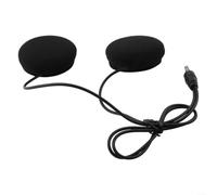 Micrófono para auriculares de motocicleta con opciones de cable flexible para uso de intercomunicador, acabado negro, diseño de esponja de un metro, resistente a la intemperie y al desgaste para una