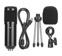 Micrófono para juegos para PC Mac, micrófono de condensador USB con diseño de control de volumen inteligente y circuito electrónico interno de