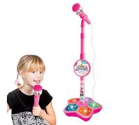 Micrófono para niños de pie - Musical, micrófono Cantar, micrófono Ajustable Karaoke | Efectos Musicales MP3, Juego de rol para para niñas para niñas, para los más picc