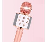 Micrófono para niños Karaoke Micrófono de juguete para cumpleaños Micrófono para niños-RoseGold