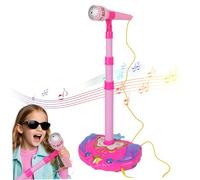 Micrófono para niños, micrófono para niños, ajustable con soporte, juguetes educativos interactivos para cantar para reproductores de música, cumpleaños 16-32, sin batería, estilo 2, niño pequeño