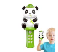 Micrófono para niños Panda - Máquina de juguete interactiva para cantar niños, Reproductor de música portátil ligero, Altavoz portátil inalámbrico, Desarrollo sensorial educativo, Set de regalo de fil