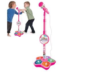 Micrófono para niños pequeños con Soporte | Micrófono Cantando para | Party Time Die en Modo MP3 y Escenario, micrófonos y Ajustable Significa Efectos de música Divertidos