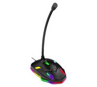 Micrófono para reuniones digitales: estructura de vástago flexible con tecnología de reducción de sonido, conexión de fácil configuración y entrada de gran angular a lo largo de una base estable que a