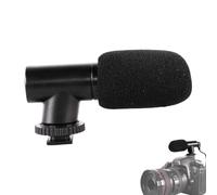 Micrófono para Vlog de grabación - Micrófono universll para cámara, micrófono para conferencias en | Micrófono móvil Grabación a Prueba de Viento, micrófono portátil para teléfono Negro, micrófon