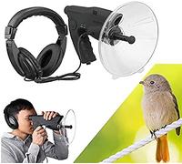 Micrófono parabólico monocular, Dispositivo auditivo monocular X8 Veces de Larga Distancia, Dispositivo de observación de grabación de observación de la Naturaleza, Amplificador de Sonido mo