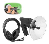 Micrófono parabólico, monocular, parabólico de Listening Device, Wildlife Sound Collector con 8 x Magnification Telescope and Headphone, for Long Distance Listening Birds and Animal