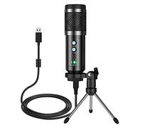 Micrófono PC USB, Micrófono de Condensador Profesional con Soporte Trípode, Filtro Pop y Cable de 1.8m, Plug & Play, para Grabación Vocal, Transmisión, Podcasting, YouTube, TIK Tok, Voice Over