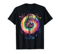 Micrófono Poesía Slam Podcast Colorsplash Cantante Camiseta gráfica económica