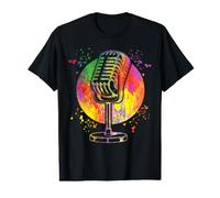 Micrófono Poesía Slam Podcast Colorsplash Cantante Camiseta gráfica económica