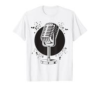 Micrófono Poesía Slam Podcast Colorsplash Cantante Camiseta gráfica económica