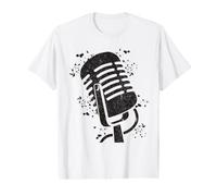 Micrófono Poesía Slam Podcast Colorsplash Cantante Camiseta gráfica económica