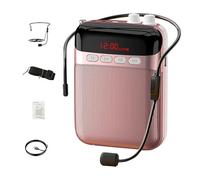 Micrófono portátil, amplificador de voz recargable, altavoz con clip, amplificador de sonido compacto con correa ajustable, carga USB para profesores, entrenadores, cantantes, presentaciones al aire