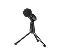 Micrófono Portátil Jack 3.5mm con Trípode de Mesa Desmontable y Interruptor