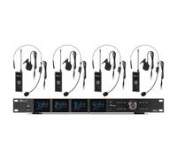 Micrófono Power Dynamics PD524B inalámbrico diadema condensador 100 canales