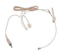 Micrófono profesional de doble gancho para la oreja omnidireccional con tapón estéreo de bloqueo de 3,5 mm compatible con transmisores inalámbricos Sennheiser para presentación en escenarios y uso en