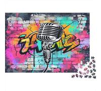 Micrófono Puzzle 1000 Piezas De Cartón Grueso Rompecabezas Anti Estrés Adultos para Juego De Rompecabezas De Fiesta como Regalo Original 70x50cm/1000pcs