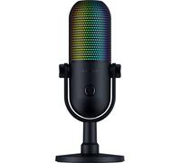 Razer Seiren V3 Chroma - Micrófono USB RGB con pulsación para silenciar (Iluminación Reactiva Para Streaming y juegos, Micrófono de condensador supercardioide) Negro