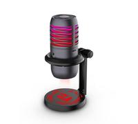 Micrófono Redragon GM211 USB cardioide con iluminación RGB y sonido profesional