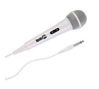 Micrófono RockJam - Micrófono de Karaoke dinámico unidireccional con cable de tres metros - Blanco