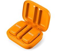 Micrófono Rode Wireless Micro USB-C ultracompacto omnidireccional con estuche carga naranja