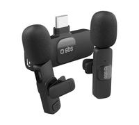 Micrófono SBS TEKIT2MICTYCBTK inalámbrico Bluetooth doble con receptor USB-C