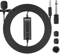 Microfono Solapa, Synco Lav-S6M Microfono Lavalier Condensador Omnidireccional 6M con Monitoreo de Audio, Compatible para Cámaras, Móviles, Videocámaras, Grabadoras Audio, Mezcladores, Computadoras