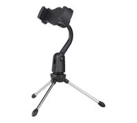 Micrófono Tripod Stand, plegable Tripod con micrófono de clip, portátil Desk Tripod Micrófono Stand, ajustable Holder for Performance, Karaoke, Wedding Events