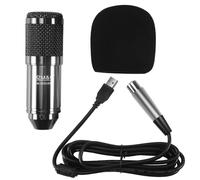 Micrófono USB BM-800 mejorado para grabación de karaoke en PC (negro)