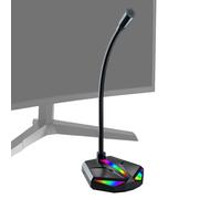 Micrófono USB | Equipo de audio doméstico ajustable para computadora personal con iluminación RGB y uso de escritorio | Micrófono de grabación,para Grabación Stream Podcast Studio