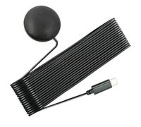Micrófono USB omnidireccional para conferencias para reuniones de zoom con reducción de ruido AI Recogida de voz de 360 ° Micrófono de PC de escritorio Negro (C)