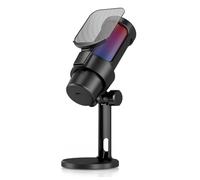 Micrófono USB para juegos de color con función de silencio para un audio claro en streaming y cancelación de ruido de color