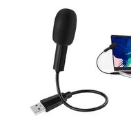 Micrófono USB para Laptop, Micrófono para Conferencias Online Condensador para PC Omnidireccional con Cuello de Cisne Ajustable 360°, para Grabación Juegos Chat en Línea YouTube Skype Computadoras