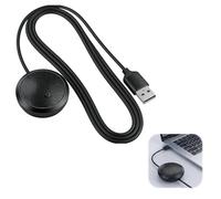 Micrófono USB para ordenador y portátil, micrófono de conferencia 360° omnidireccional con botón mute e indicador LED, micrófono PC para reuniones online Zoom clases streaming gaming, Plug Play