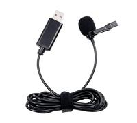 Micrófono USB portátil con solapa y ojal para cámara réflex digital, portátil, micrófono con ojal