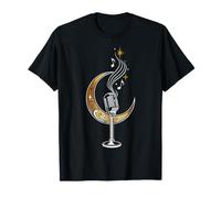Micrófono Vintage con Notas Musicales y Clave de Sol. Camiseta