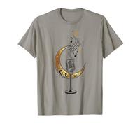 Micrófono Vintage con Notas Musicales y Clave de Sol. Camiseta