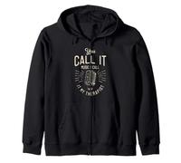 Micrófono Vintage You Call It Music I Call It My Therapist Sudadera con Capucha