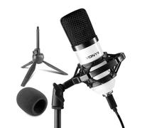 Micrófono Vonyx CM300W USB condensador blanco con kit completo