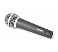 Vonyx DM58 Microfono Dinamico Cardioide, Incluye Cable XLR a Jack de 5 Metros, Anti-Pop Interno y Carcasa Metálica Duradera, Micro para Cantar, Micrófono Karaoke, Microfono Reuniones, Discursos, DJ