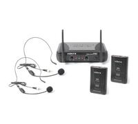 Micrófono Vonyx STWM712H inalámbrico VHF doble petaca con micro de cabeza