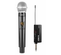 Vonyx WM55 Sistema Micrófono Inalámbrico Plug-and-Play UHF, Receptor y micrófono, 10 Canales, UHF: 863 - 865MHz, Alcance 50m sin obstáculos, Ideal para Shows, presentaciones, DJ, guías turísticos