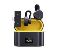 Micrófono Wireless Lavaliers - Clip Recargable en micrófono - Herramienta para Vlogs, entrevistas, reportajes callejeros, grabación de Video, Profesores, podcasters, periodistas, presentaciones