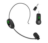 Micrófonos de auriculares de 2,4 G con receptor inalámbrico, transmisor de 164 pies, rango 2 en 1 para guía de conferencias, profesor de habla