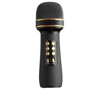 Micrófonos inalámbricos 4 Efectos de Sonido Micrófono portátil de micrófono Portable Canciller Mic Mic inalámbrico Altavoz Estereo Larga Long Living Lortes de (Negro) |. portátil y