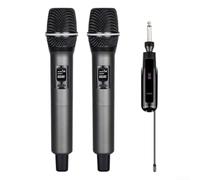 Micrófonos inalámbricos duales del PDA 2.4G con el receptor recargable para el Karaoke (uno arrastrar uno)