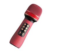 Micrófonos inalámbricos, micrófono para voces: altavoz portátil de mano, todo en 1 micrófono inalámbrico suministros para con luces LED para de cumpleaños, boda, Navidad